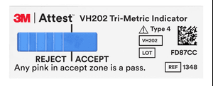 Indicador Químico Tri-Metric Tipo 4 para Peróxido de Hidrógeno Vaporizado (VH₂O₂) 3M™ Attest™ 1348